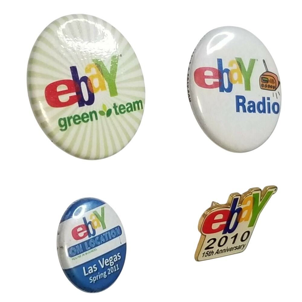 Ebay On Location Pins Set of4 2010 to 2011 Radio Anniversary Pin eBayana Pinback - Picture 10 of 13